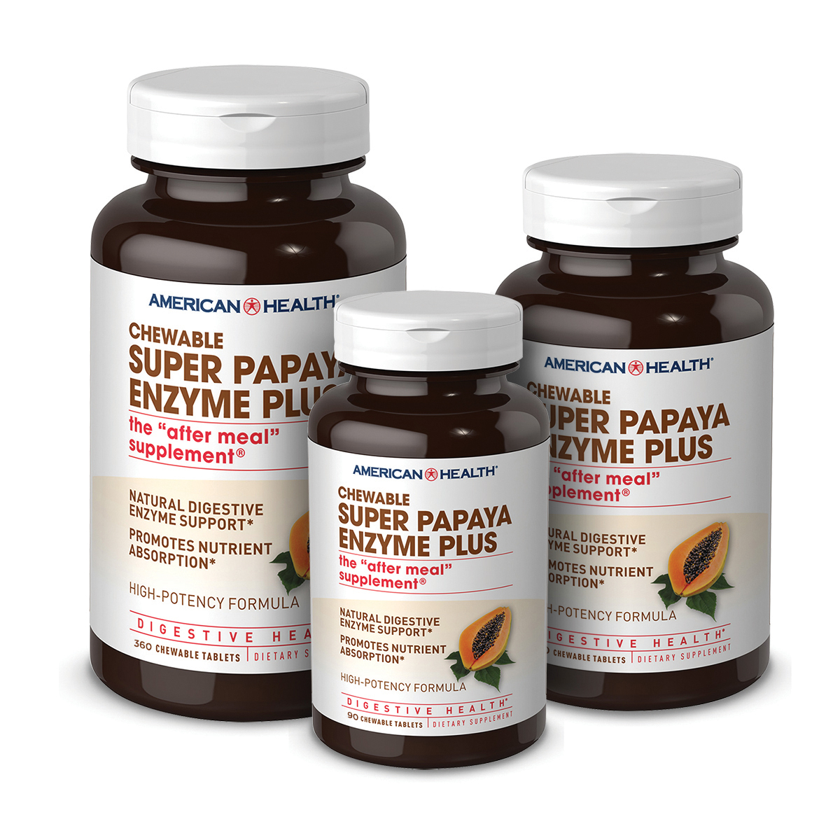 Chewable Super Papaya Enzyme Plus by American Health