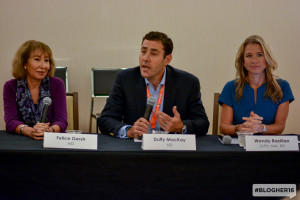 CRN's Dr. Duffy MacKay speaking at CRN's Special Event at BlogHer 16 alongside Dr. Felice Gersh and Dr. Wendy Bazilian