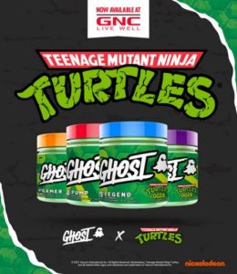 GNC Taps Into Nostalgia With GHOST x Teenage Mutant Ninja Turtles Products